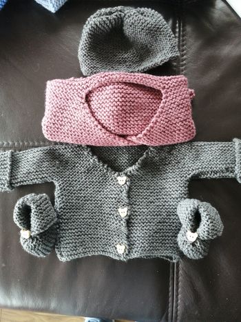 Lot naissance 1mois 4 pièces Fait main neuf 