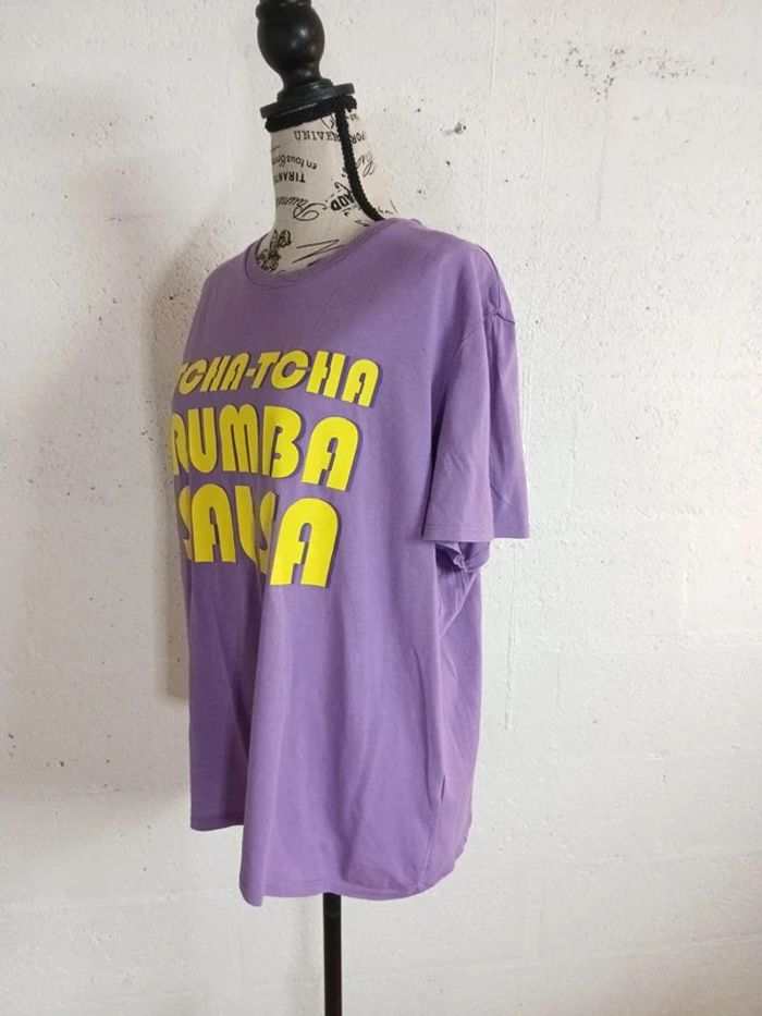 👕 T-shirt violet Tcha-Tcha Rumba Salsa – KIABI – Taille XL – Très bon état - photo numéro 4