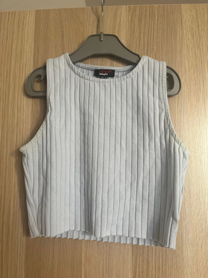 Crop top bleu ciel
