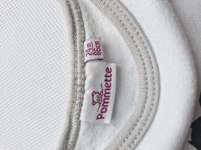 Ensemble mixte body à manches longues bonnet 24 mois - 86 cm Pommette Blanc gris - photo numéro 2