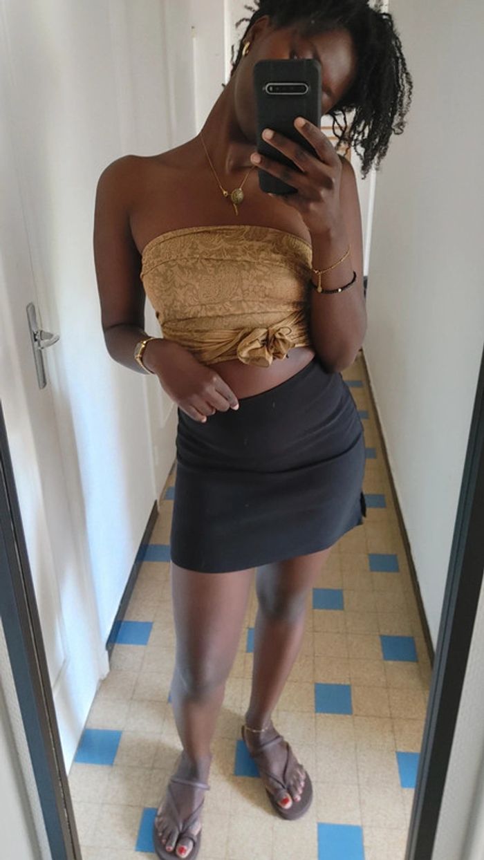 Mini-jupe de la marque Pimkie vintage fente - photo numéro 6