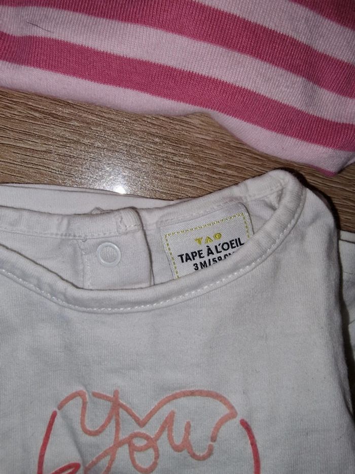 Lot de 7 tshirt 3 mois - photo numéro 2