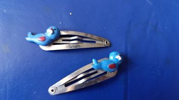 Lot de deux accessoires pour cheveux enfant barrettes en Métal phoques