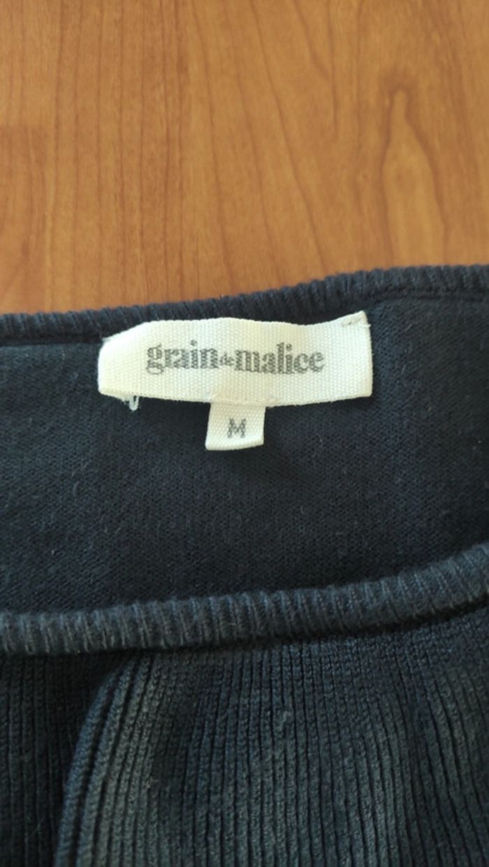 Pull bleu marine grain de malice taille M - photo numéro 4