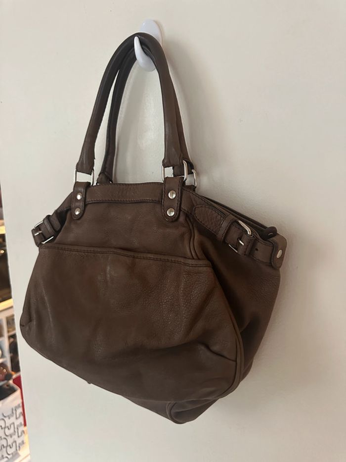 Sac marron en cuir - Vanessa Bruno - photo numéro 2