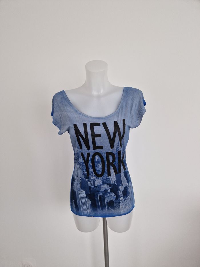 Haut bleu à inscription New York, Jennyfer