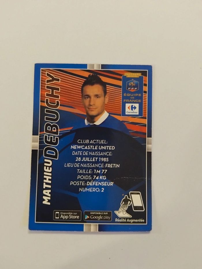 Carte de foot Carrefour 2014 - Mathieu Debuchy 4/24