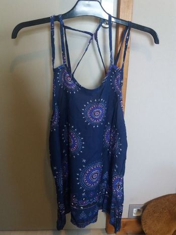 Débardeur bleu à motif