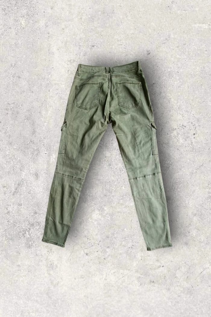 Pantalon skinny à poches Zara kaki taille M ou 38 en lyocell - photo numéro 2