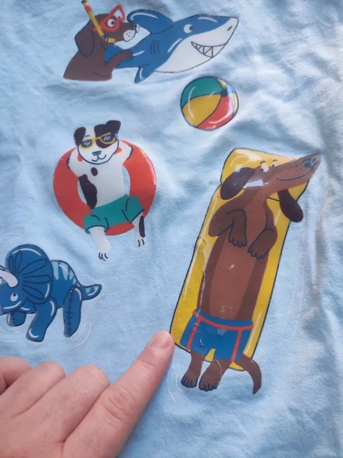 T-shirt animaux piscine - photo numéro 2