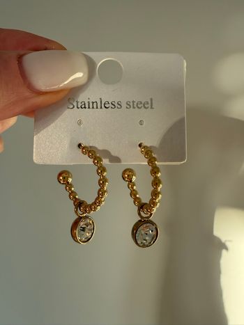 Boucle d’oreille en acier inoxydable 