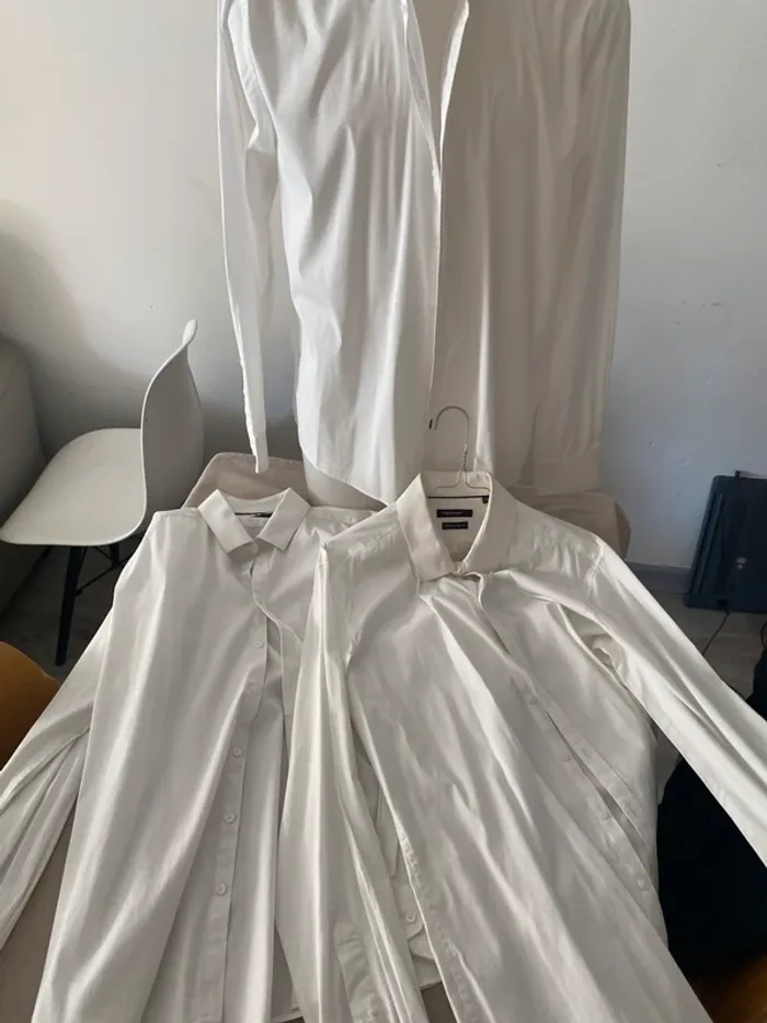 3 Chemises blanches Devred Slim fit XL - photo numéro 6
