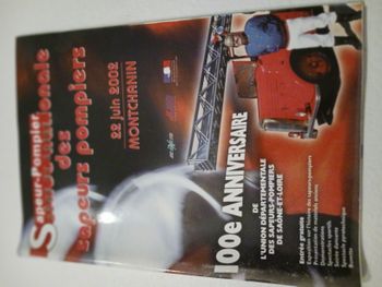 revue sapeur pompier Saône et Loire 100° anniversaire Montchanin