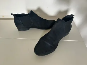 Reqins, bottines chaussures bleu irisé  marine en cuir femme, pointure 36