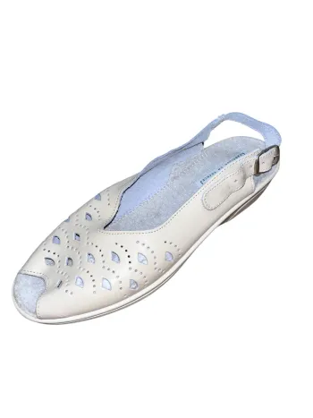 Chaussures sandales Femme compensées Modelle blanches et beiges Taille 41 Neuf