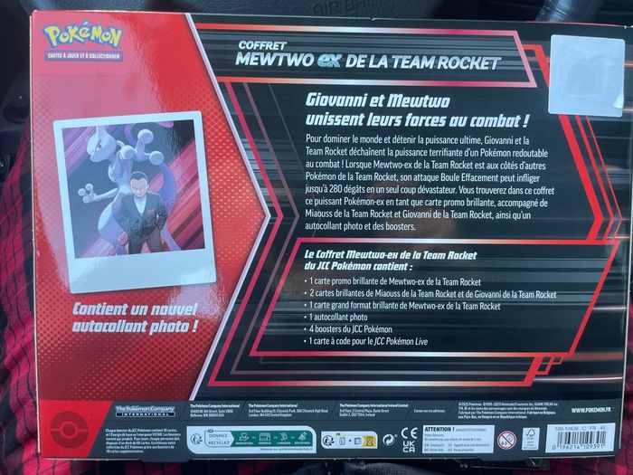 Coffret Mewto EX de la Team Rocket FR - photo numéro 2