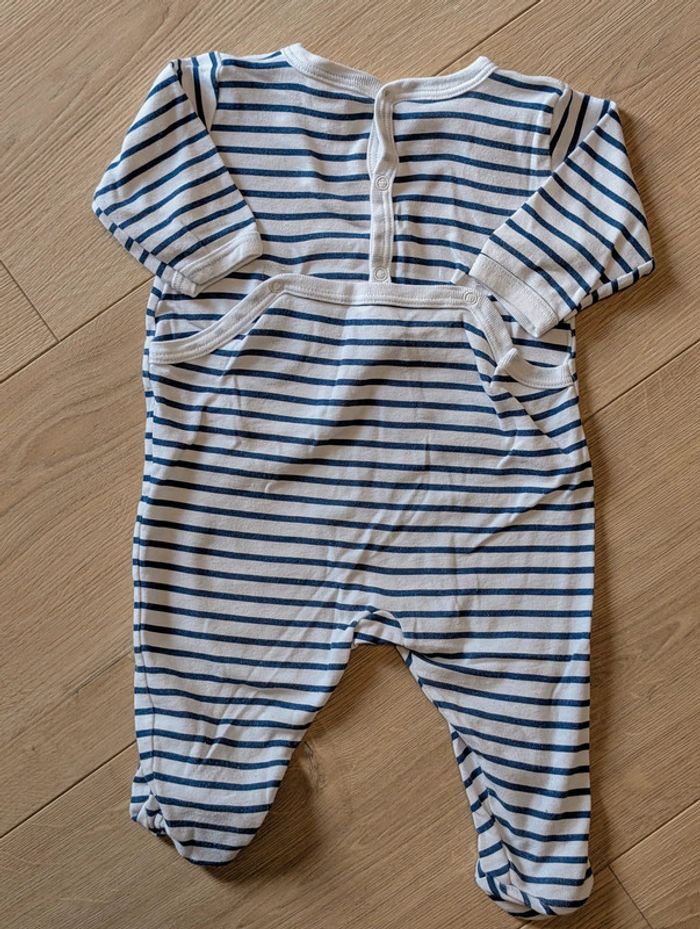 Pyjama léger à rayures Petit Bateaux - Taille : 3 mois - photo numéro 2