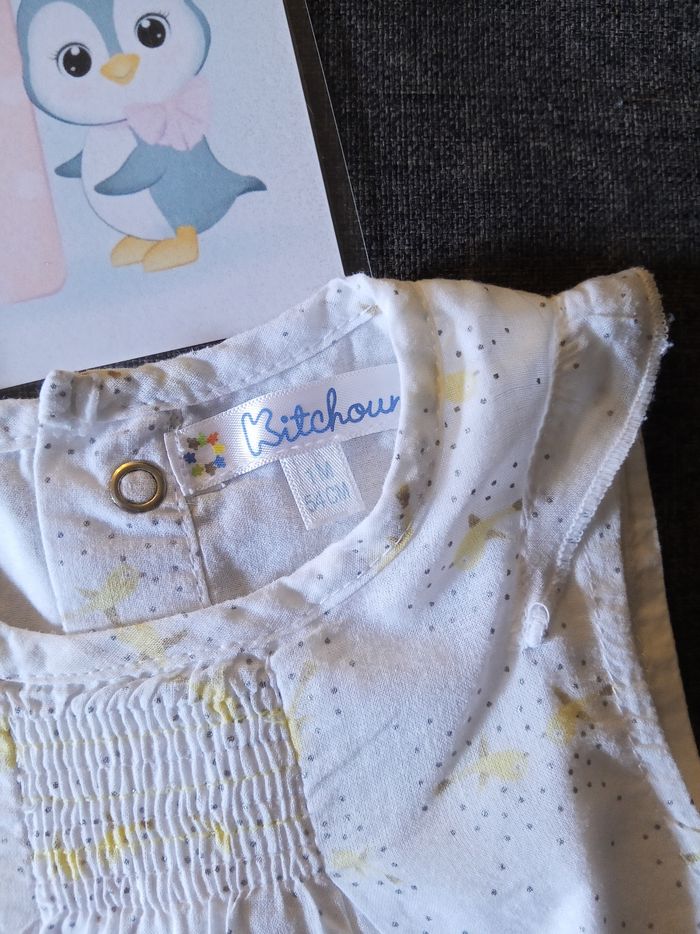 T-shirt MC blanc avec dessins 1 mois - photo numéro 3