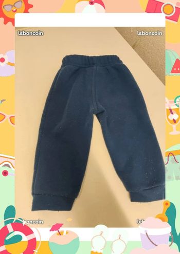 Pantalon survêtement 80 cm bleu 12 mois