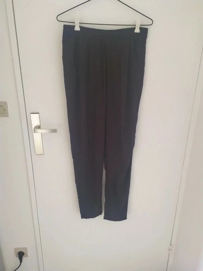 Pantalon léger d'été noir H&M Taille 36 Neuf - photo numéro 4