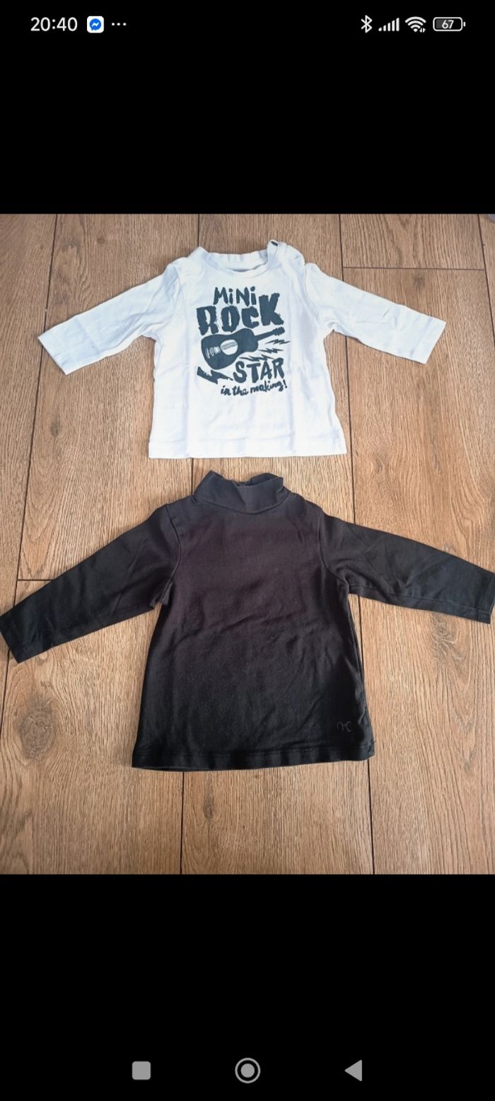 Lot T-shirts manches longues 3 mois - photo numéro 3