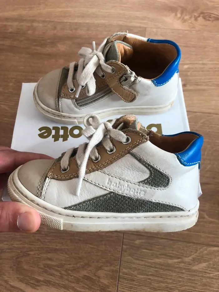 Baskets chaussures bébé Babybotte beige 23 - photo numéro 3