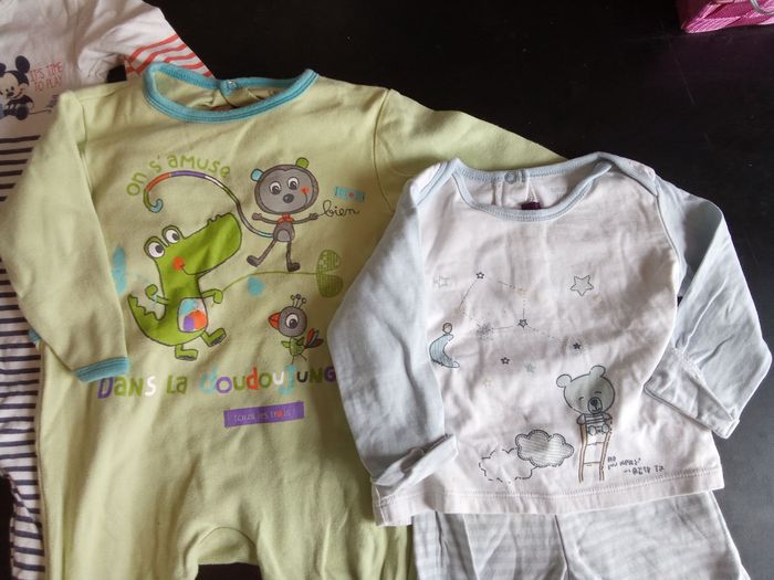 Lot de 3  pyjamas mi saison été garçon 12 mois, léger , orchestra, mickey - photo numéro 4