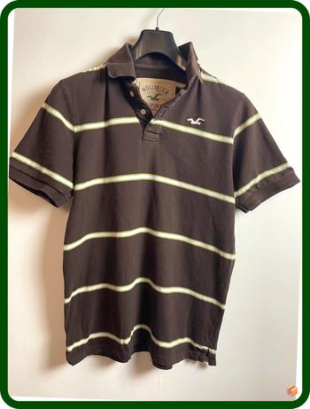 👕 Polo homme Hollister – Taille L – Marron – Très bon état