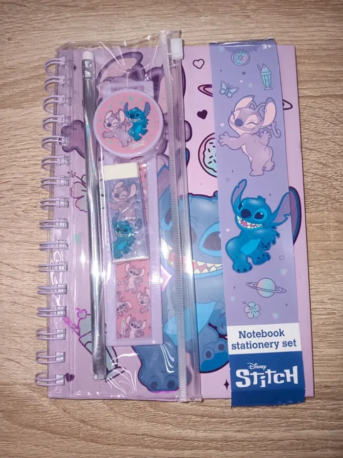 Set de papeterie Disney Stitch, carnet et accessoires