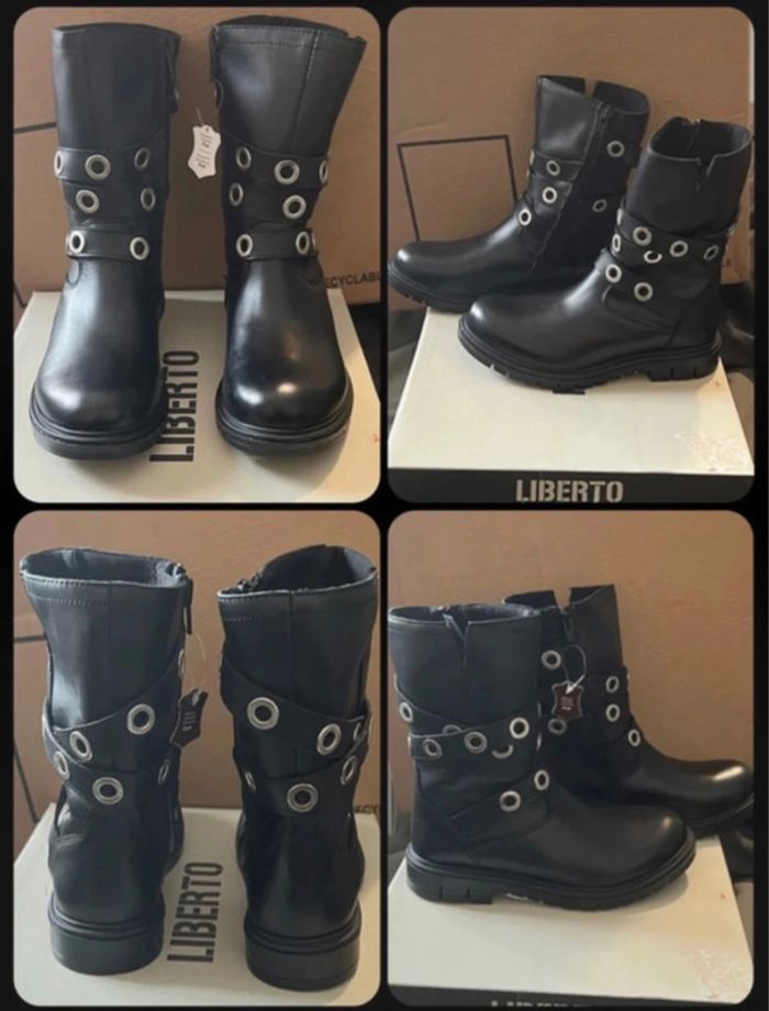 Bottines en cuir pointure 39 marque liberto noir neuves