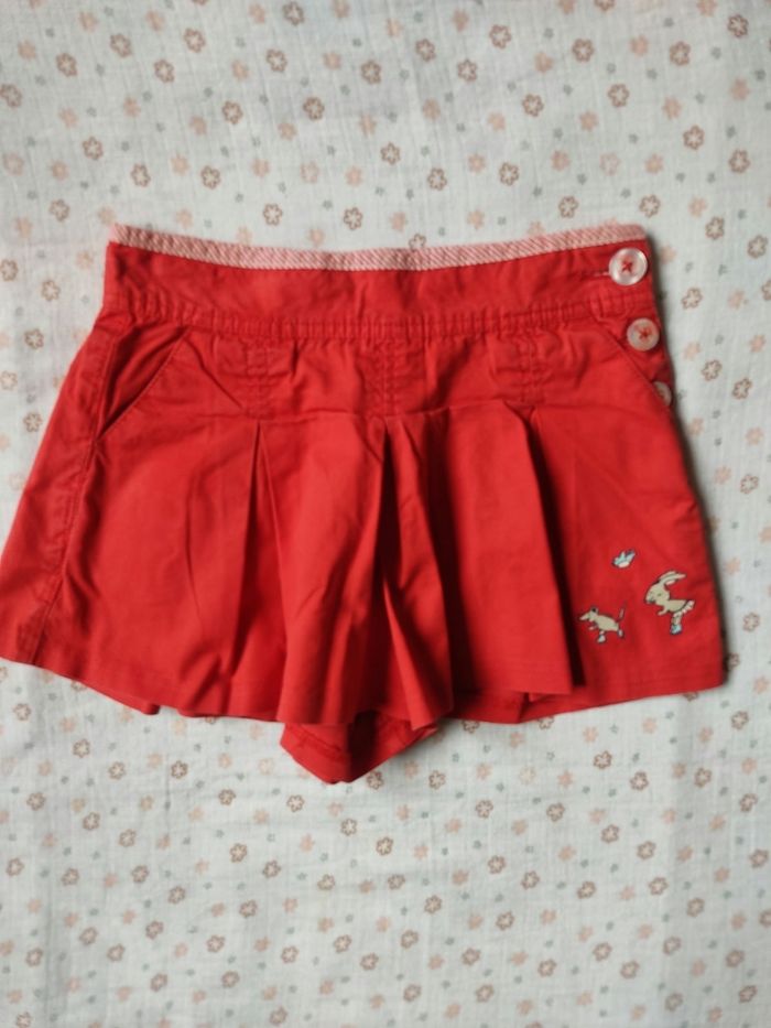 Short large rouge coquelicot Sergent Major - Taille 3 ans - Très bon état