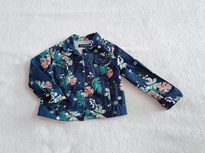 Veste en jeans fleurie 5 ans