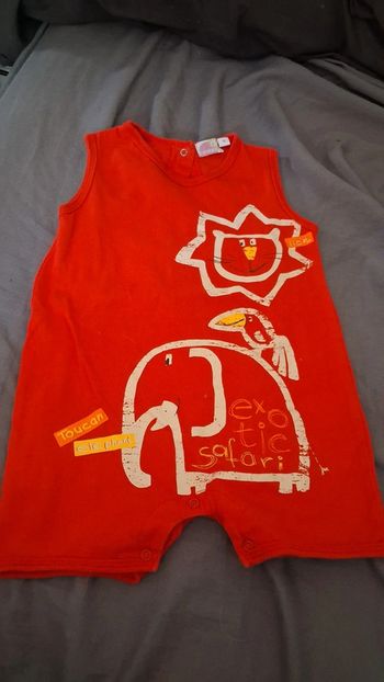 Combi grenouillère courte 9 mois