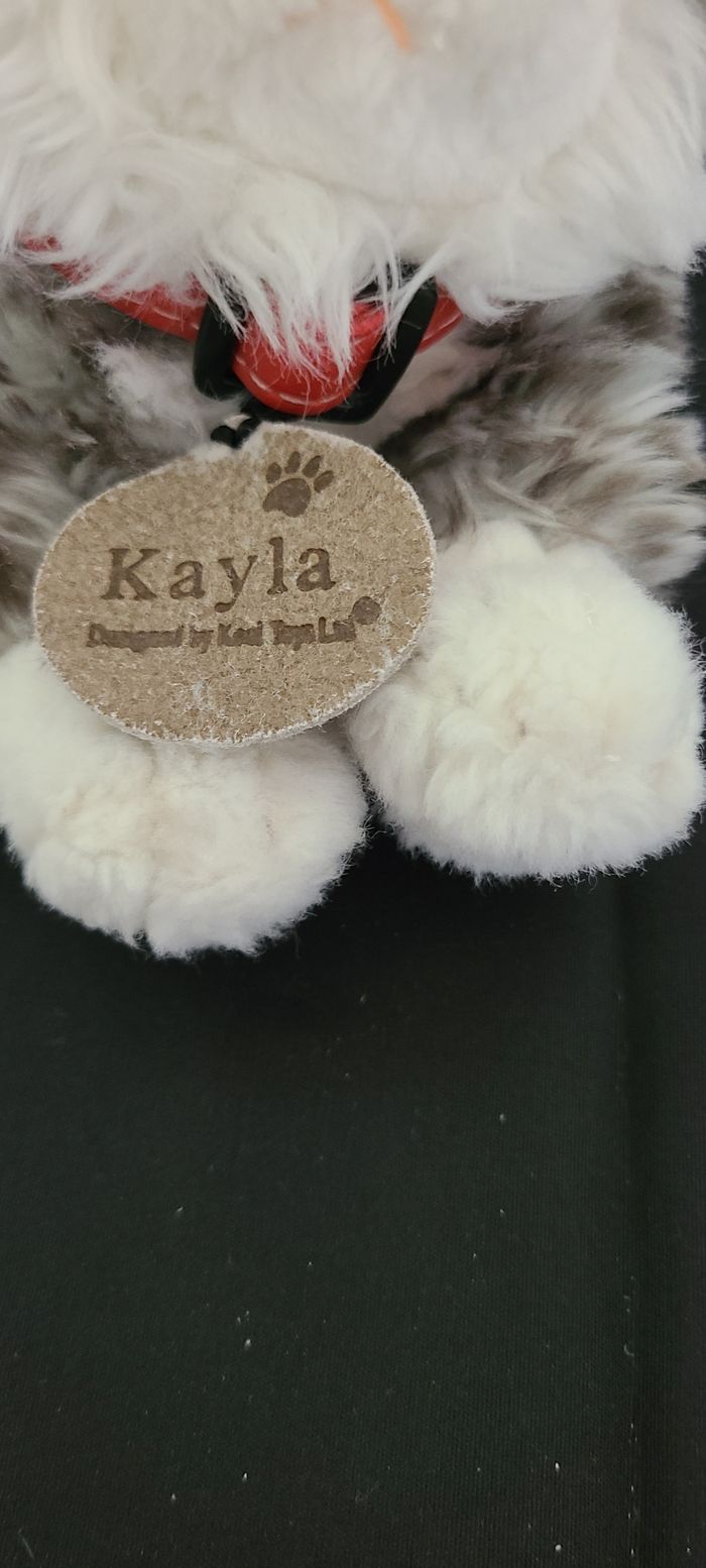Peluche chat gris blanc tigré Kayla KEEL TOYS - photo numéro 6