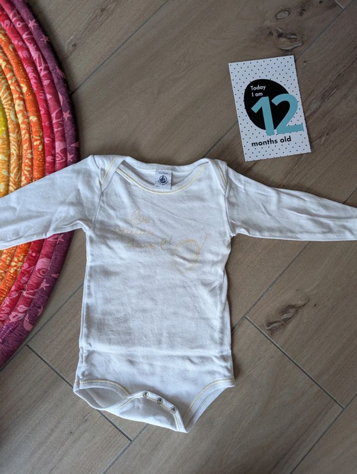 Body petit bateau 12 mois manches longues