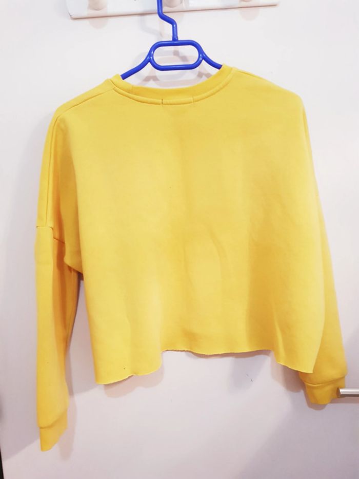 Sweat jaune crop top - photo numéro 8