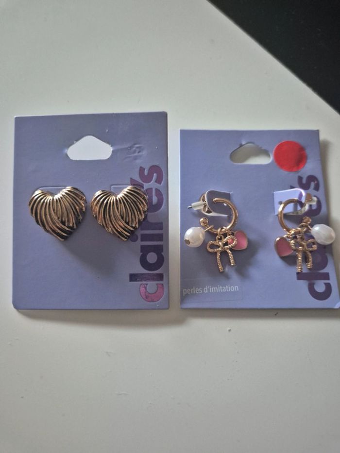 Lot 2 boucles d'oreille