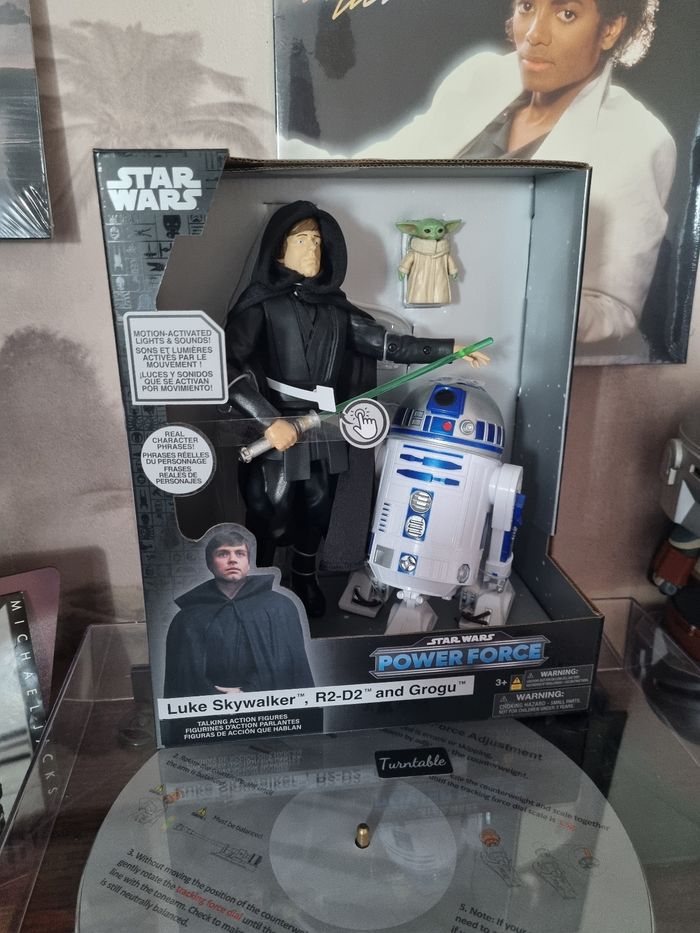 Figurines parlante Luke Skywalker / Grogu et RD2D - photo numéro 2