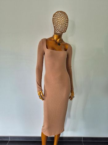 Robe Longue Manches Longues Femme Taupe
