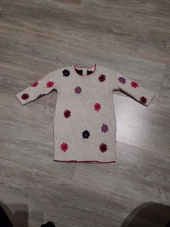 Robe pull chaude à fleurs Catimini