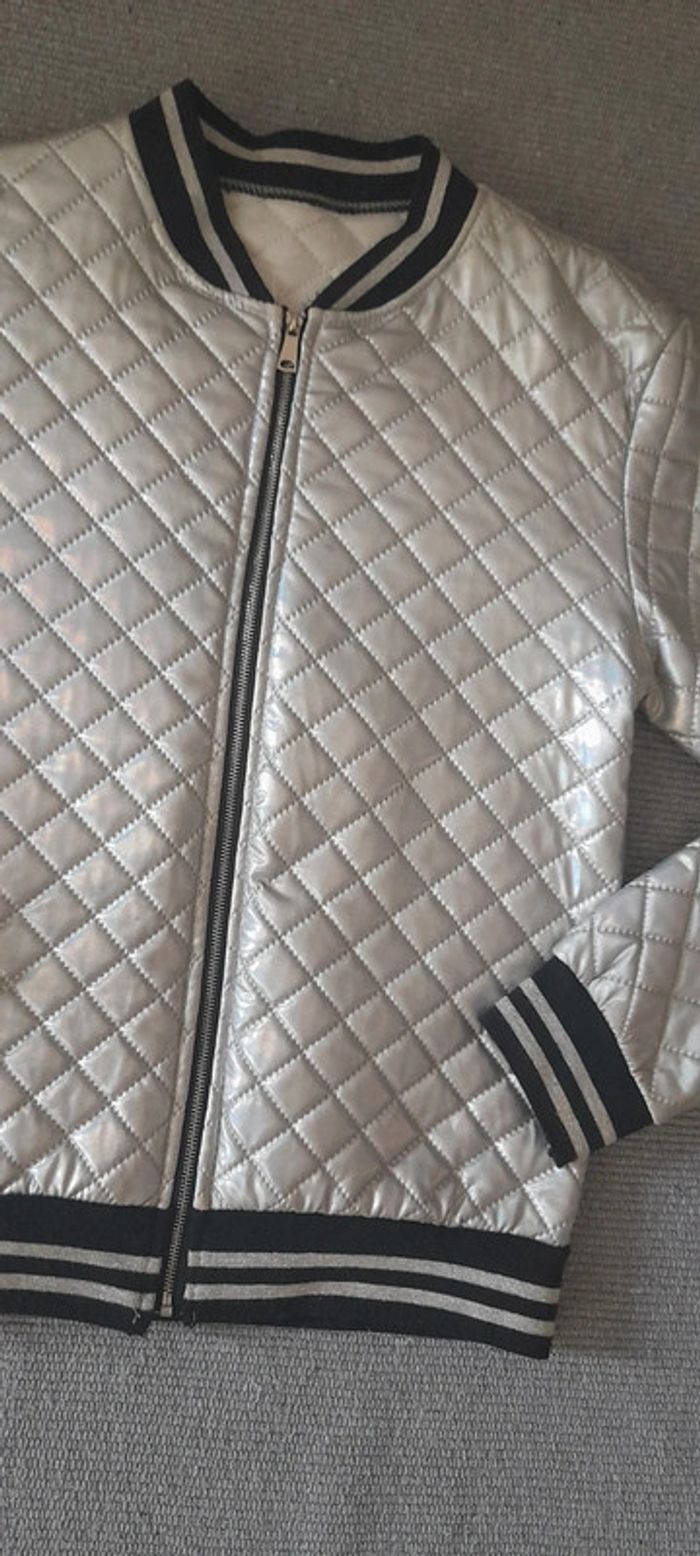 Veste bombers matelassé métallisé - photo numéro 8