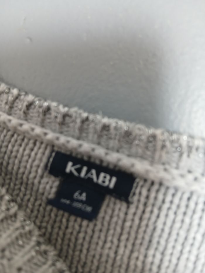 Pull gris fille taille 6 ans - photo numéro 2
