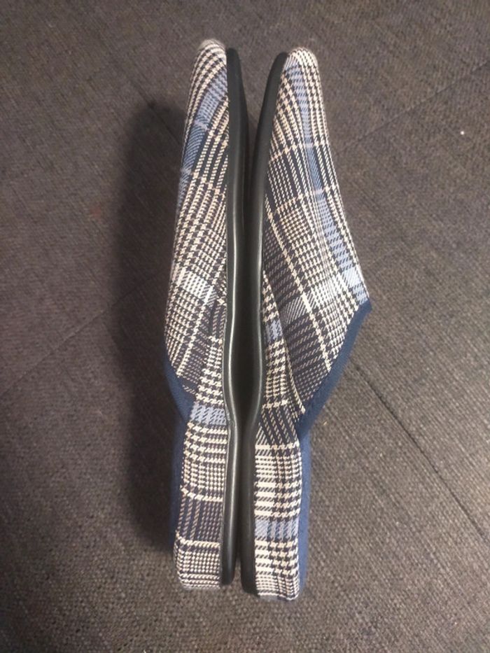 Chaussons homme T 42 neufs carreaux bleu - photo numéro 5