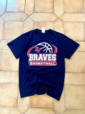 Tee shirt printed unisexe Jerzees vintage 00’s Braves basketball USA university