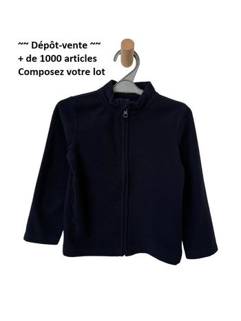 Veste zippée polaire bleu marine - taille 3-4 ans