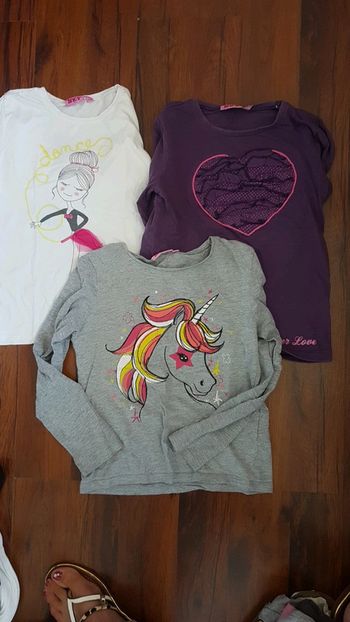 Lot tee shirts manches longues T10ans