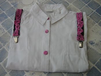 Chemisier court, manches courtes taille L