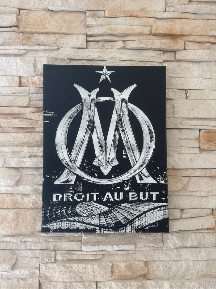 Tableau OM - Logo “Droit au But” en toile 30x40cm - photo numéro 5