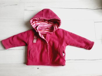 Vêtement bébé fille manteau veste polaire réversible rose Kimbaloo 1 an 12 mois