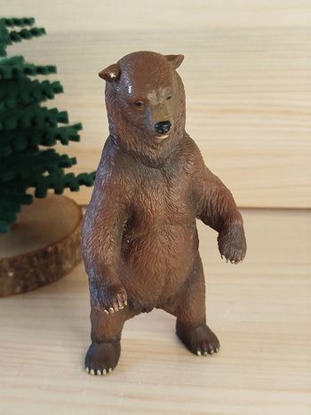 PAPO ours brun debout Figurine Animal de la forêt
